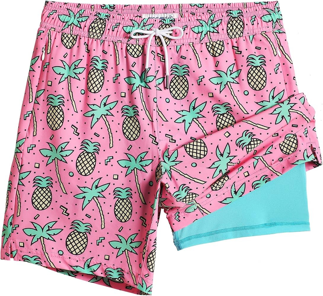 maamgic 2 in 1 Mens Swim Trunks 7 Inch Swim Shorts Swim Suits Board Shorts | Amazon (US)