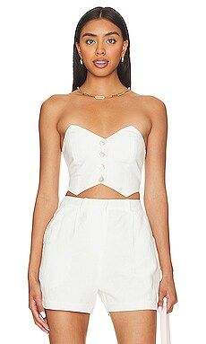 Amanda Uprichard Lucien Top in White from Revolve.com | Revolve Clothing (Global)