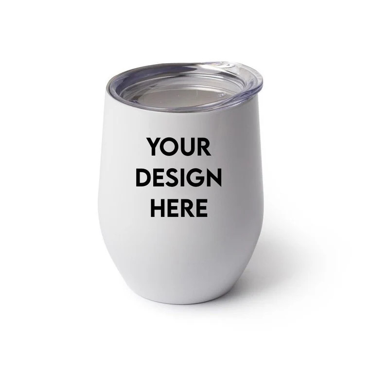 Customized 12oz Tumbler With Lid White  Add Your Own Logo | Etsy | Etsy (US)