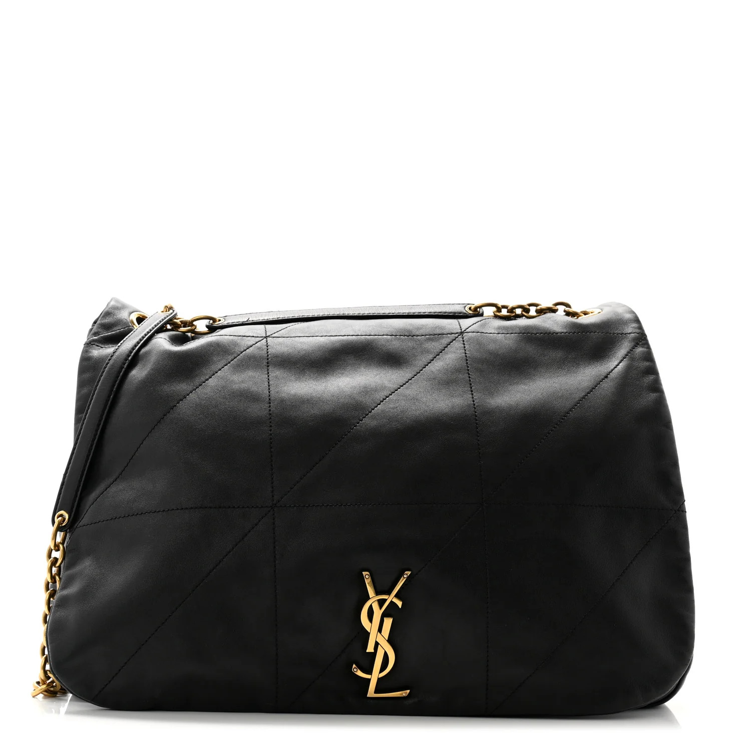 Lambskin Matelasse Monogram Large Jamie 4.3 Black | FASHIONPHILE (US)