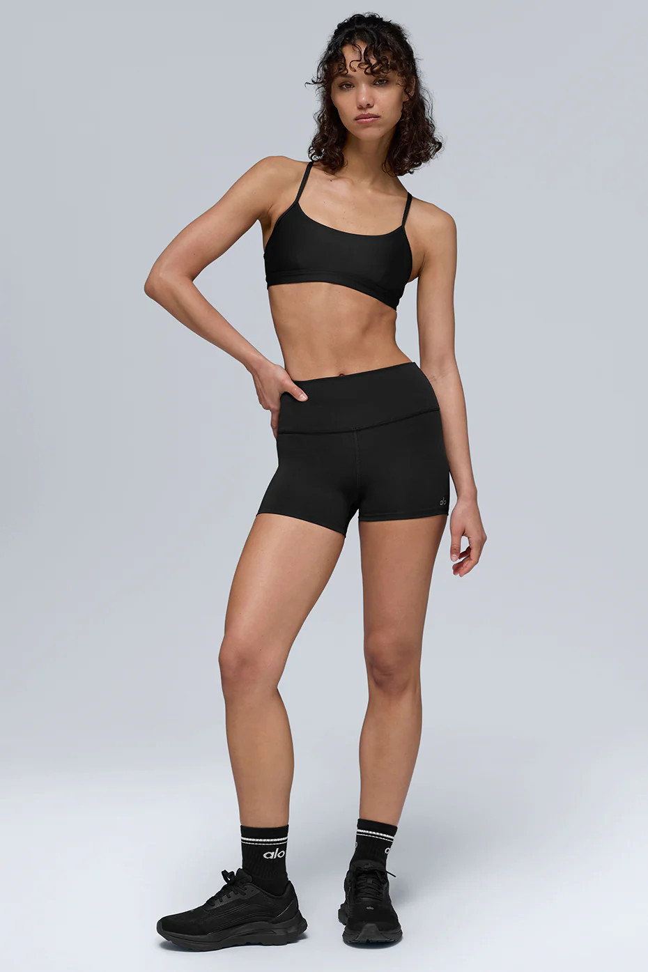 ALO | 3" High-Waist Airlift Short in Black, Size: XL | Alo Yoga