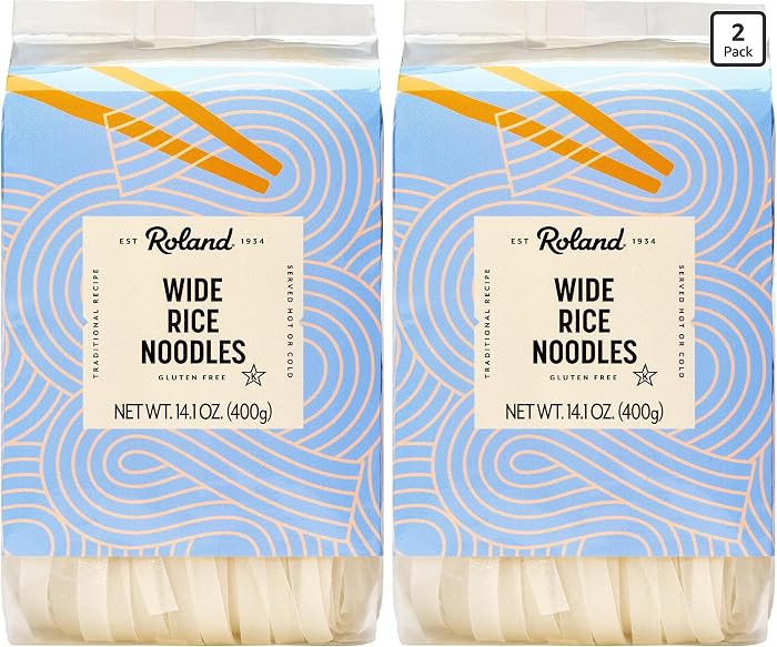 Roland Foods Wide Rice Noodles,Specialty Imported Food,14.1 Ounce Bag,(Pack of 2) | Amazon (US)