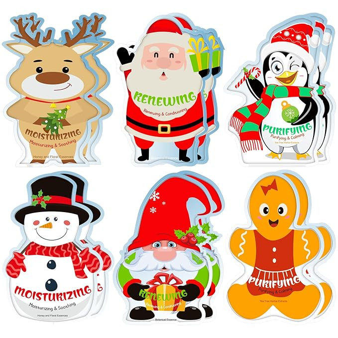 Timgle 36 Pcs Christmas Stocking Stuffers Bulk Facial Masks Skincare Face Sheet Masks Holiday Gif... | Amazon (US)