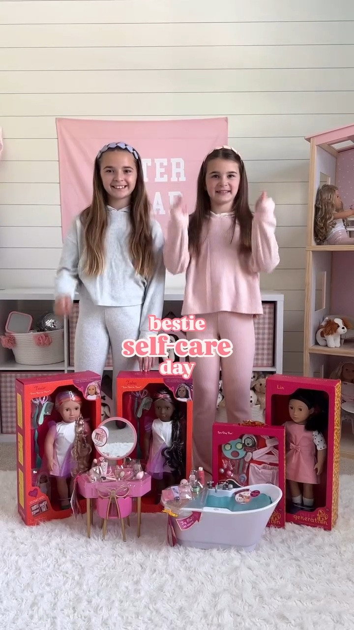 There’s beauty in friendship 💖

# ad My girls loved having a relaxing self-care day. You can find these new, unique @ogdolls and accessories @target . They have extendable braids that can be made longer or shorter and come with two colorful hair extensions & clips for you to match your besties. 

@targetstyle 
#ourgeneration #targetfinds #theresbeautyinOG #kidsgiftideas #giftideas #Dollhouse #toys #dolls #pretendplay #playroom #playroomdecor #jaxmomlife #target #targetstyle #playroominspo #momlife #mom #girlmom  #pink #ltkkids #ltkfamily