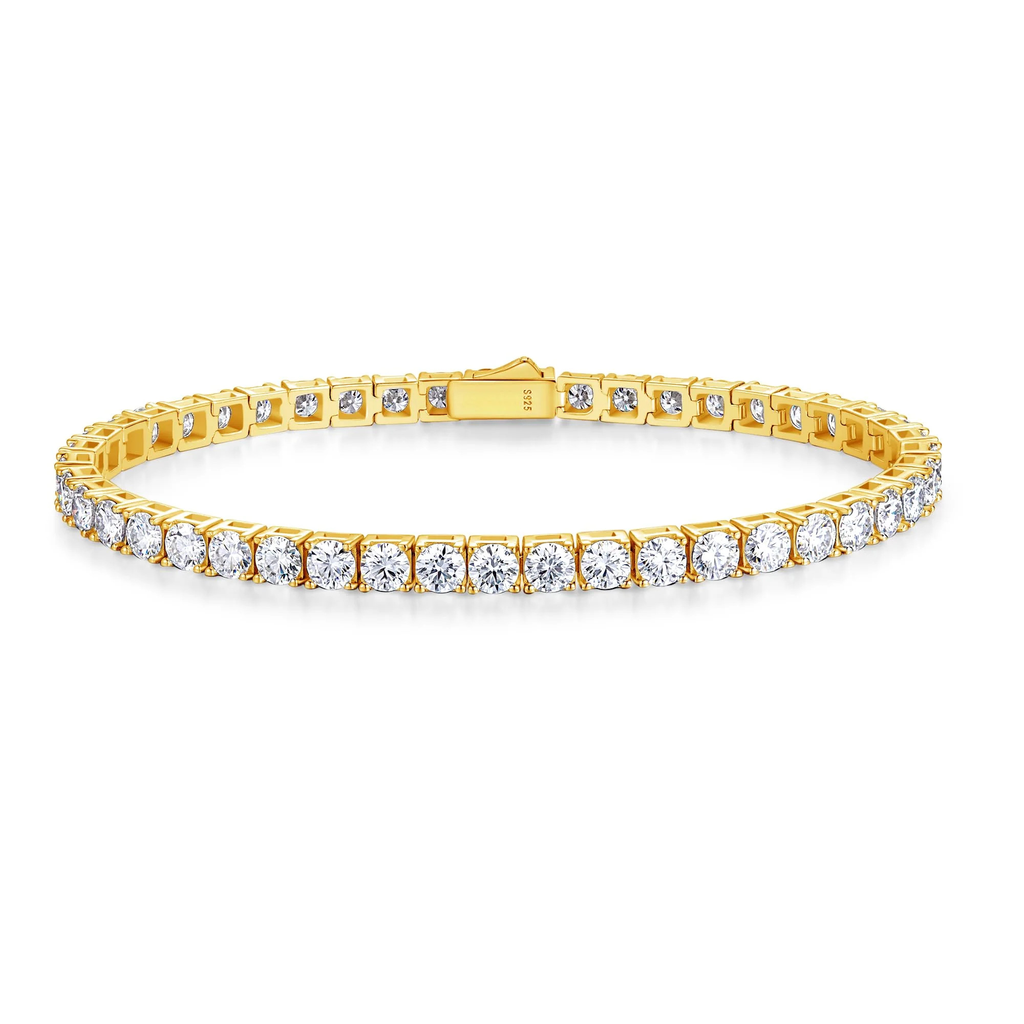 FANCIME "The Attraction" Moissanite Tennis Sterling Silver Bracelet | FANCIME