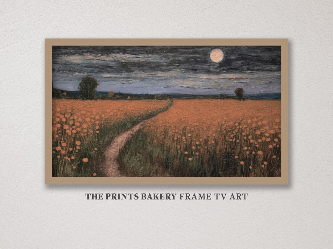 Vintage Halloween Frame TV Art Autumn Country Meadow - Etsy | Etsy (US)