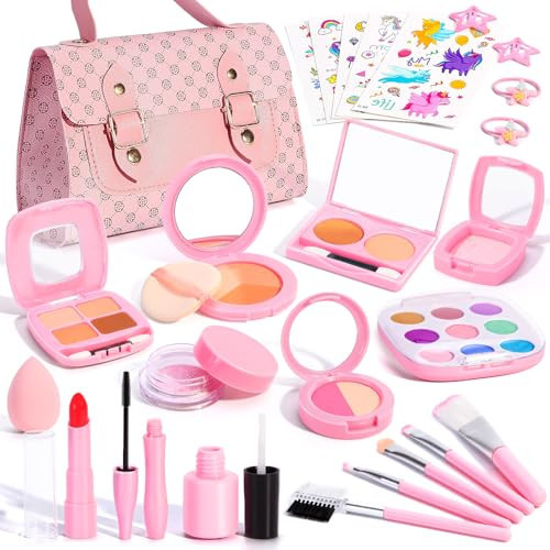 Play Makeup Set for Kids 3-5, Pretend Kids Fake Makeup Kit for Toddlers, Little Girl Make Up Kits 4-6, Fake Make up Toys for Birthday Unicorn Gift, Toys for 3 4 5 6 7 8 Year Old Girls | Amazon (US)