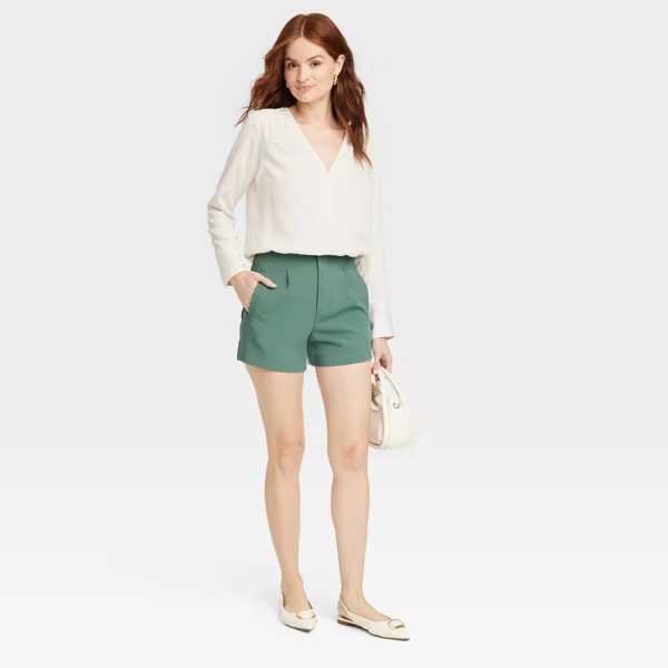 Women's High-Rise Tailored Shorts - A New Day™ | Target