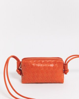 Orange Woven Faux Leather Cross Body Bag | Simply Be | Simply Be (UK)