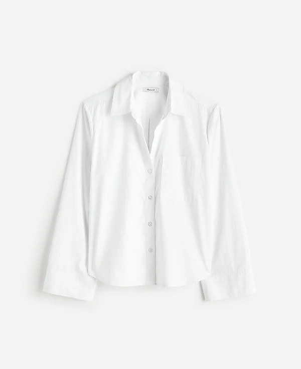 Easy Y-Neck Button-Up Shirt | Madewell