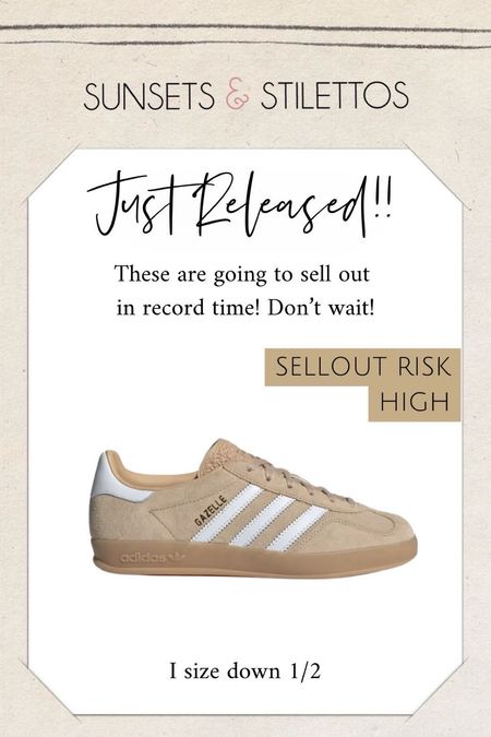 New adidas gazelle in this amazing color way! This is THE sneaker for the summer. These will sell out immediately, so don’t wait! I size down half  

#LTKStyleTip #LTKShoeCrush #LTKSeasonal