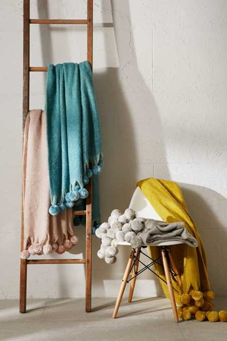 Pyper Pom Pom Throw Blanket | Urban Outfitters US