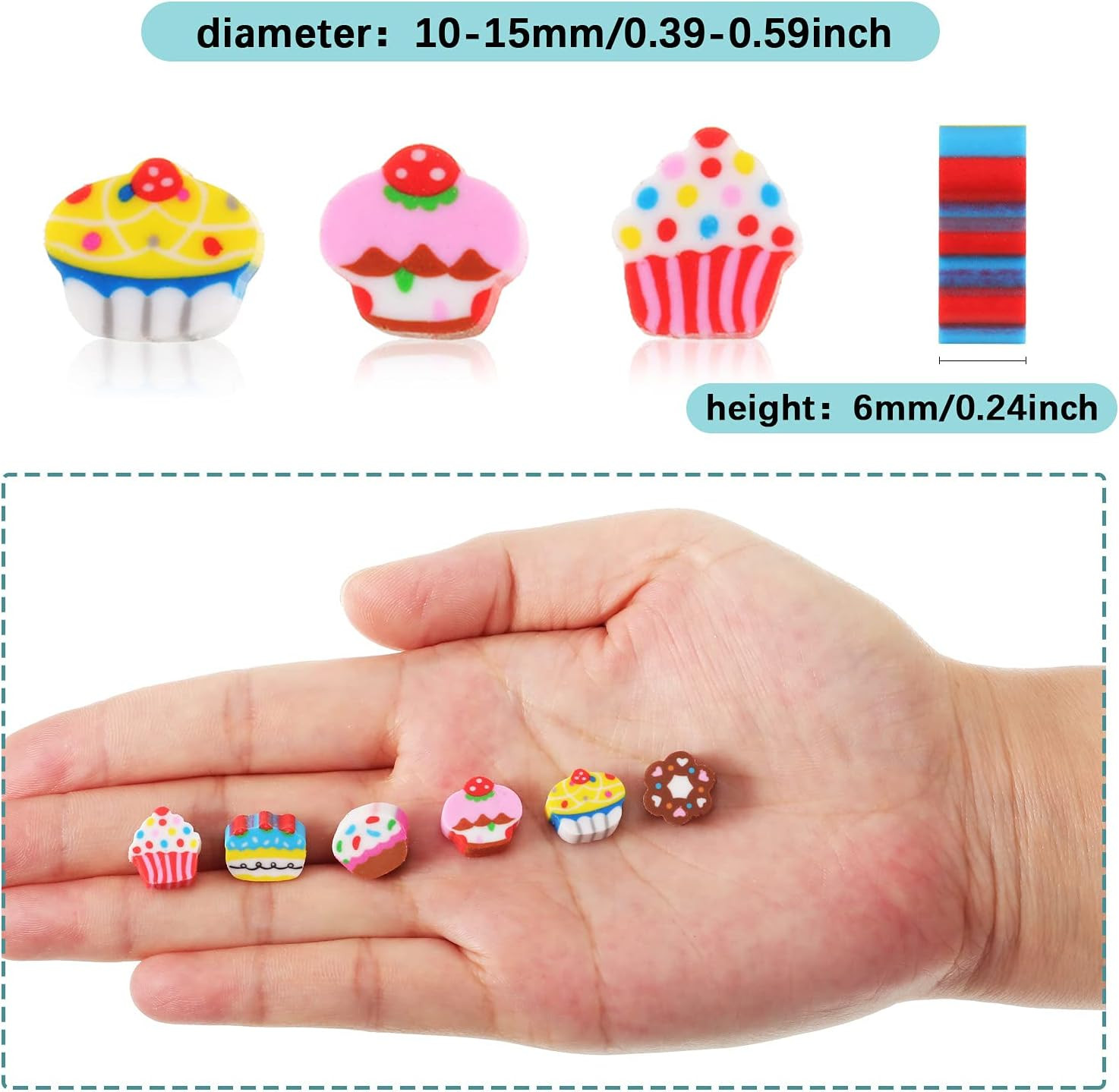 100 Pieces Mini Pencil Erasers Erasers Pack Mini Erasers Assortment Novelty Sea Erasers Mini Penc... | Amazon (US)