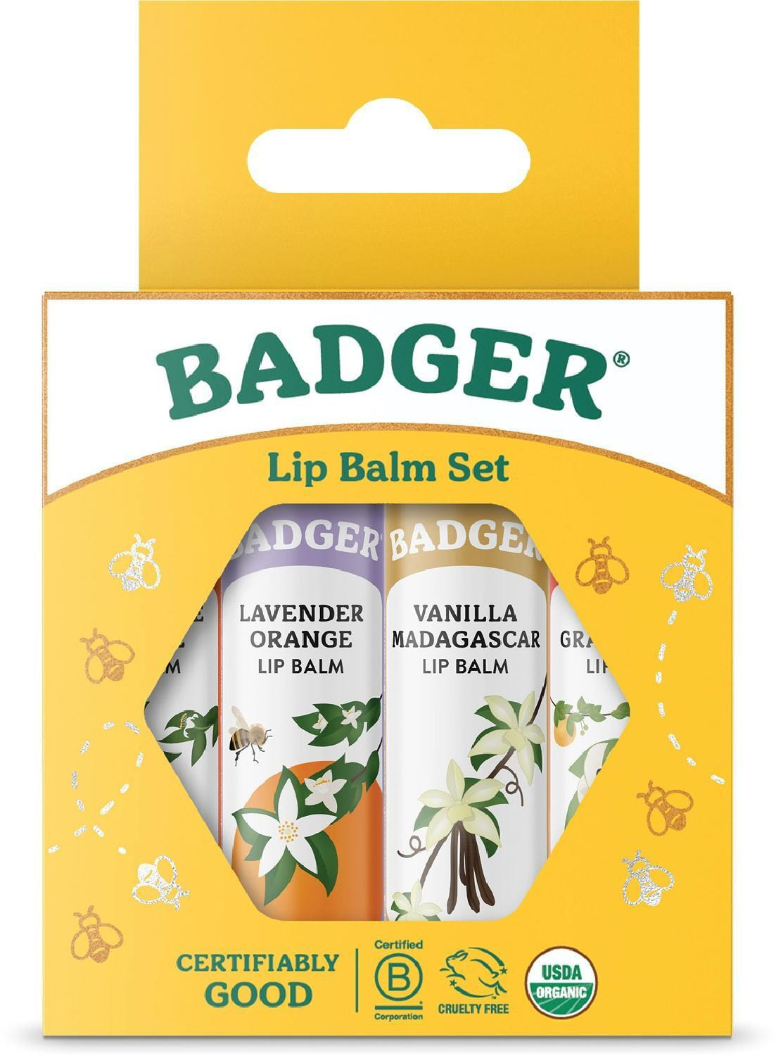 Badger Classic Lip Balm Set - Set of 4 Yellow | REI