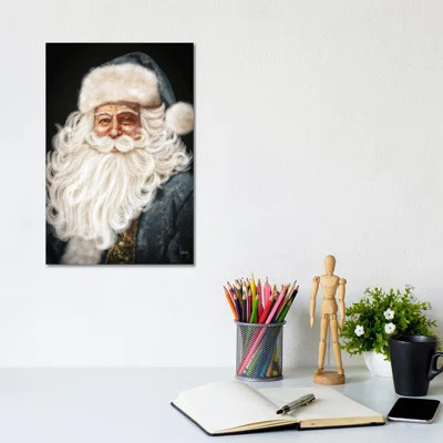 Blue Santa - Wall Art Print - Wrapped Canvas | Wayfair North America