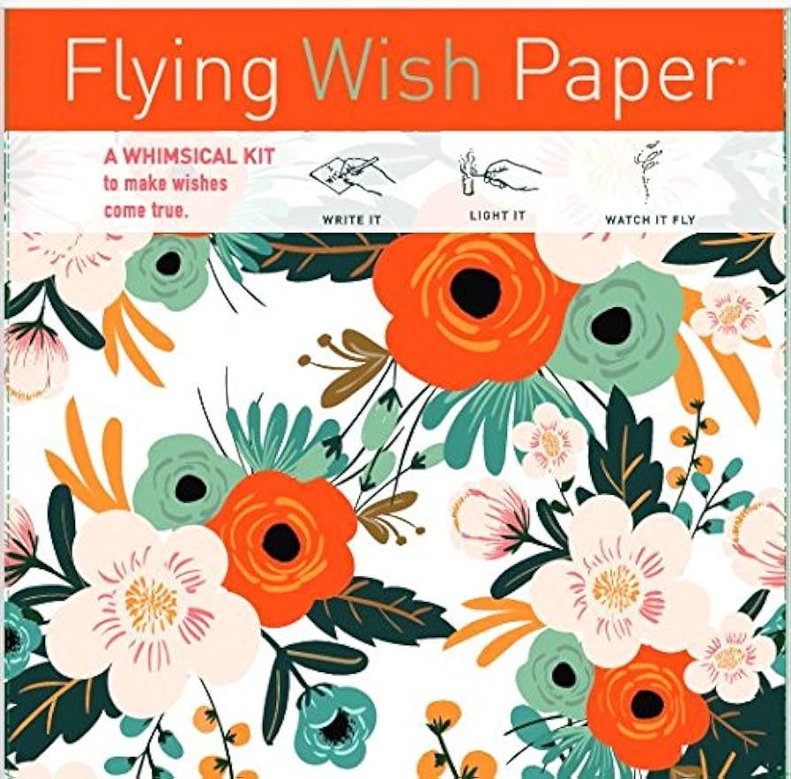 Flying Wish Paper - Write it., Light it, & Watch it Fly - ORANGE BLOSSOMS - 5" x 5" - Mini Kits | Amazon (US)