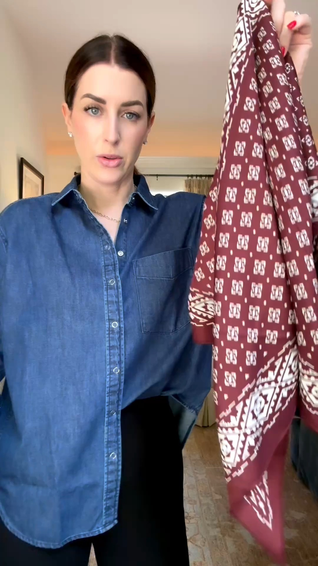 I am also wearing a small in both of the pieces I’m wearing and the scarf comes in over 30 colors.

#LTKootd #LTKOver40 #LTKTall