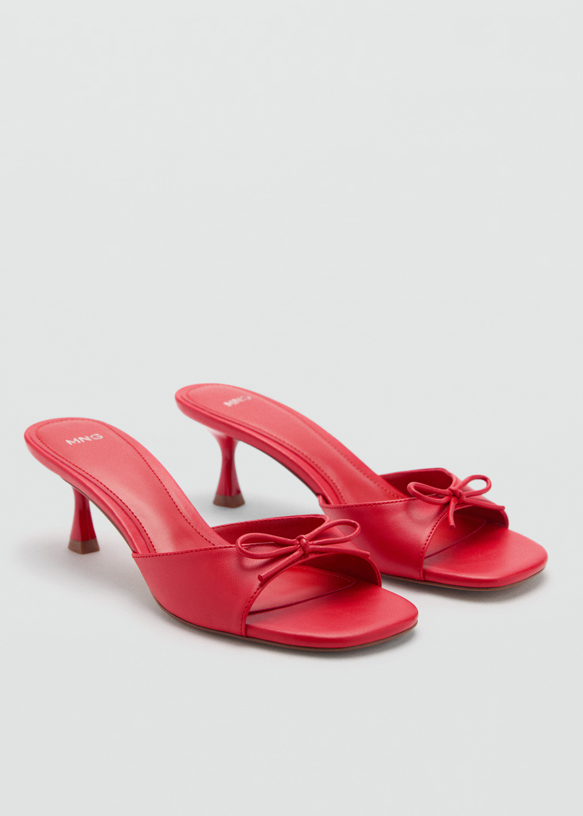 Slingback heeled sandal with bow   - Woman | MANGO USA | MANGO (US)