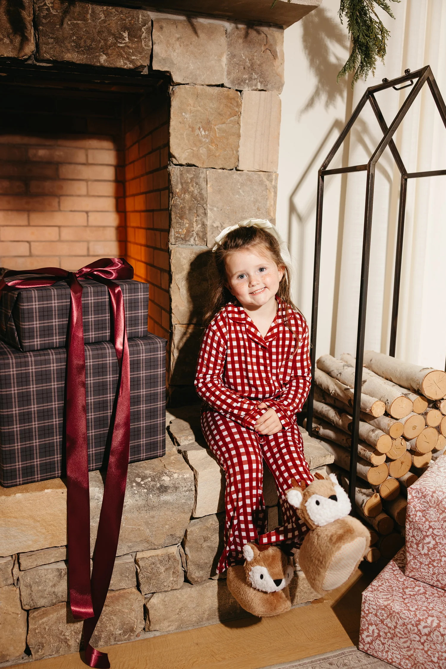 PEPPERMINT PLAID DREAM GIRL'S FLARE SET | Dream Big Little