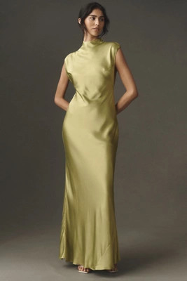 Satin Knot Maxi Dress | Anthropologie (US)
