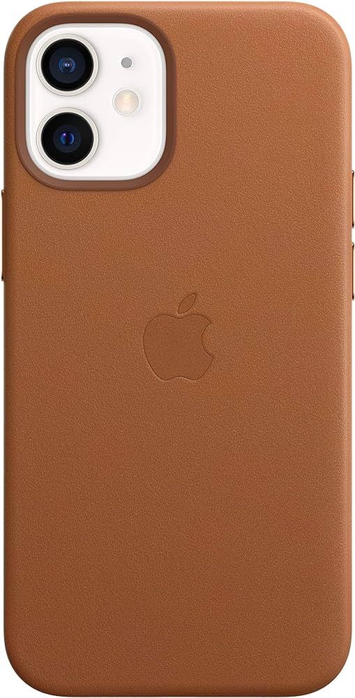 Apple iPhone 12 Mini Leather Case with MagSafe - Saddle Brown | Amazon (US)