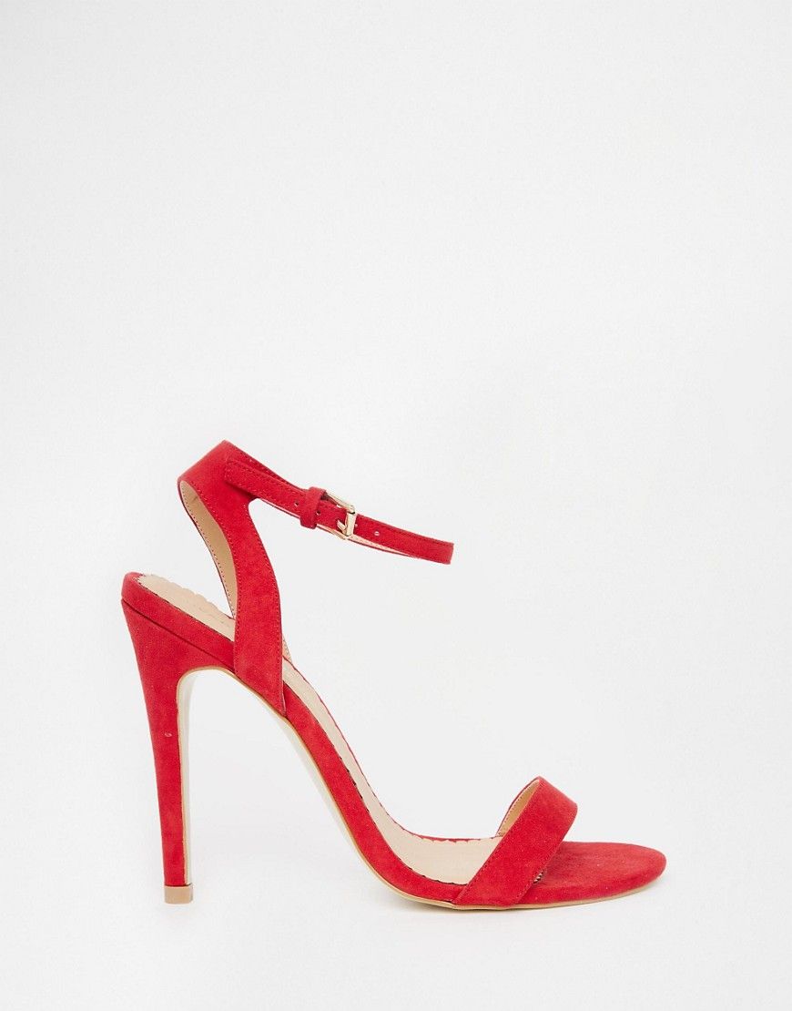 Head Over Heels By Dune Madame Red Barely There Heeled Sandals | ASOS UK