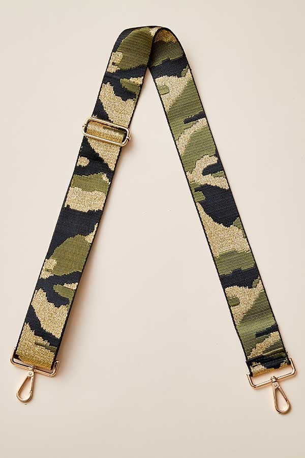 Social Threads Gold Camo Bag Strap / Gold Metallic Camo / Size One Size | Social Threads