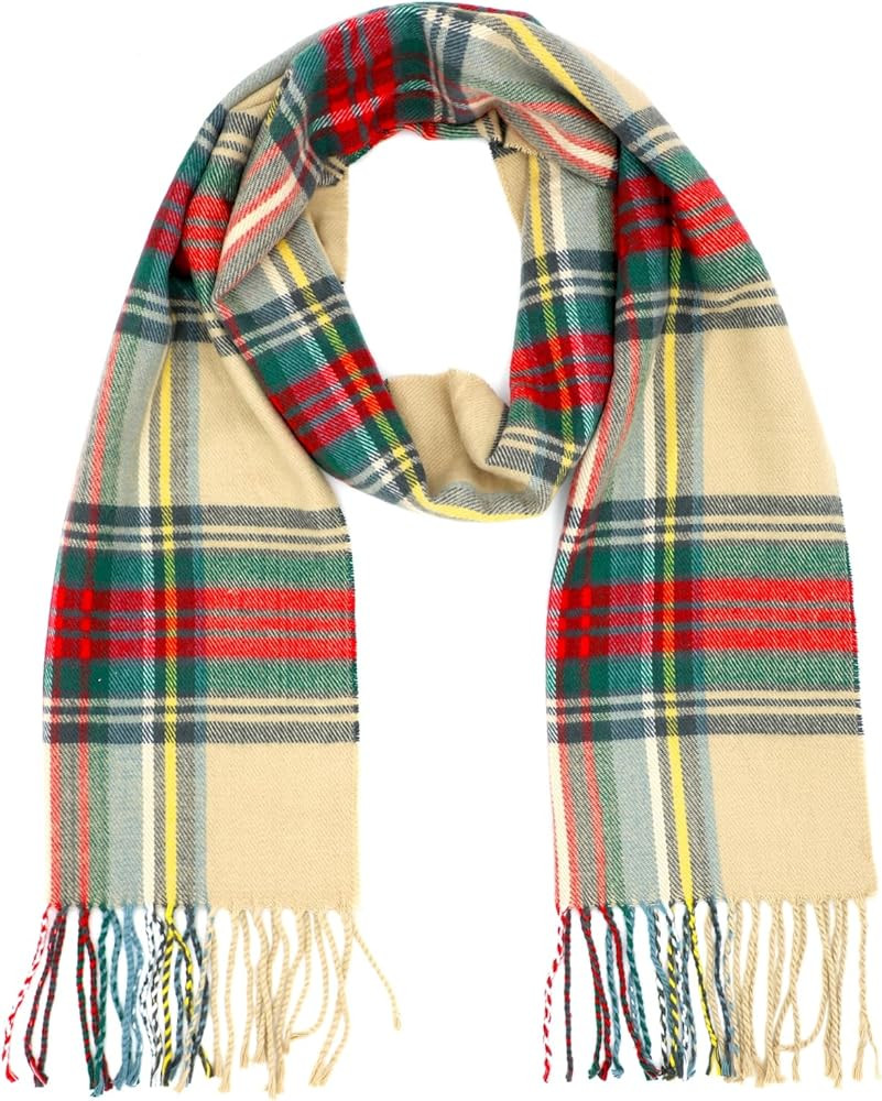 Achillea Soft & Warm Tartan Plaid Checked Cashmere Feel Winter Scarf Unisex | Amazon (US)