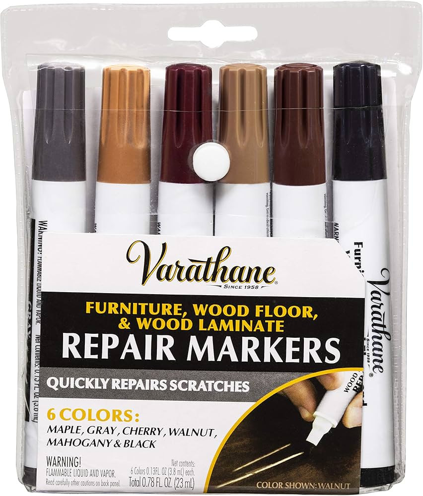 Varathane 347840 Wood Stain Repair Marker Kit, Assorted Warm Tones | Amazon (US)