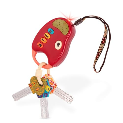 B. toys – Toy Car Keys with Lights & Sounds – FunKeys – Interactive Baby Toy for Toddlers – Pretend Play Keys with Realistic Sounds & Colorful Design – Encourages Fine Motor Skills – 10+ Months – Red | Amazon (US)