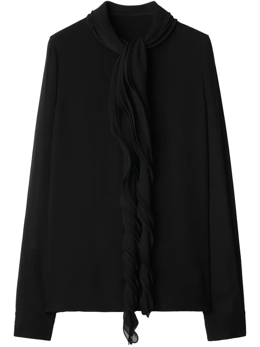 ruffled silk blouse | Farfetch Global