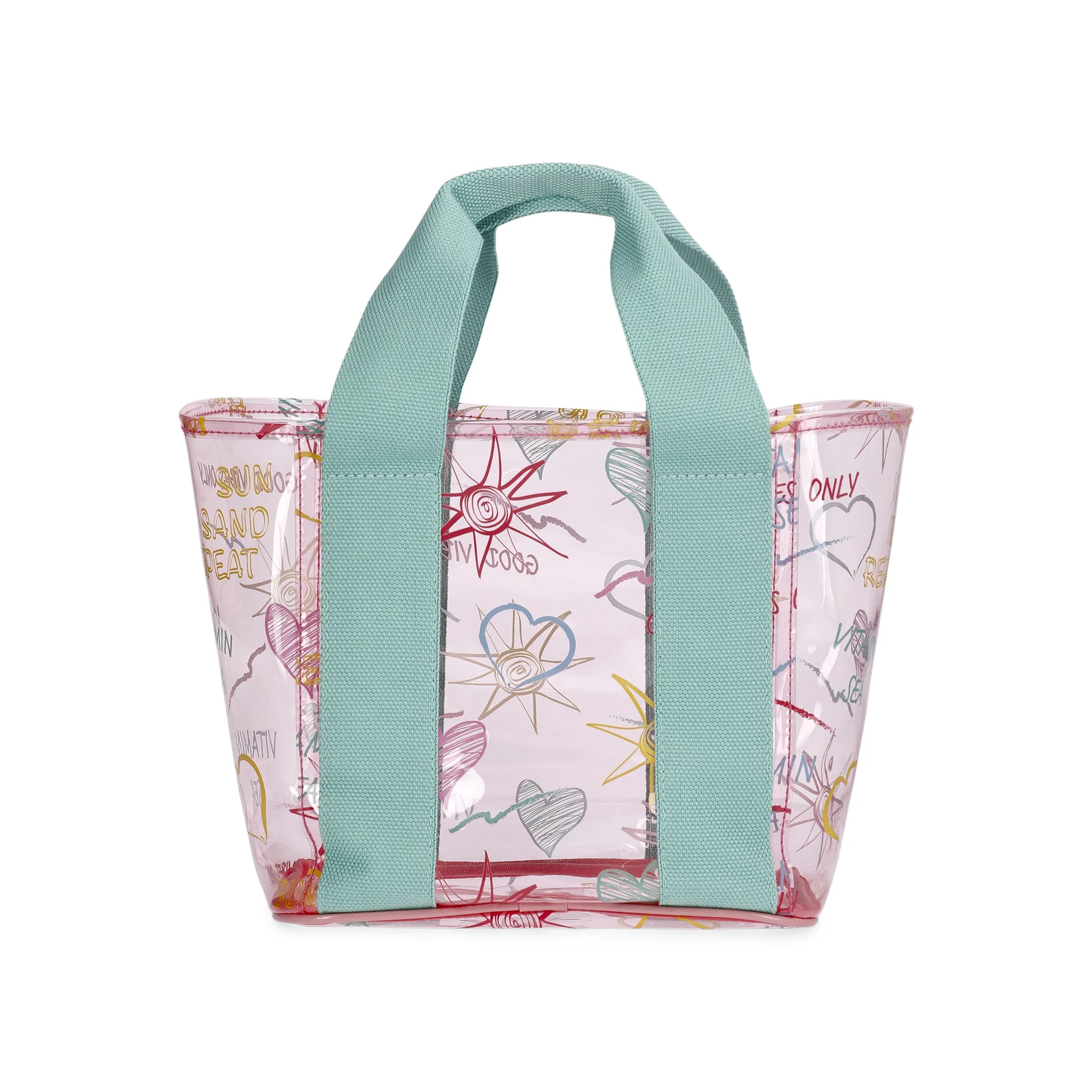 No Boundaries Women's Clear Mini Tote, Blue | Walmart (US)