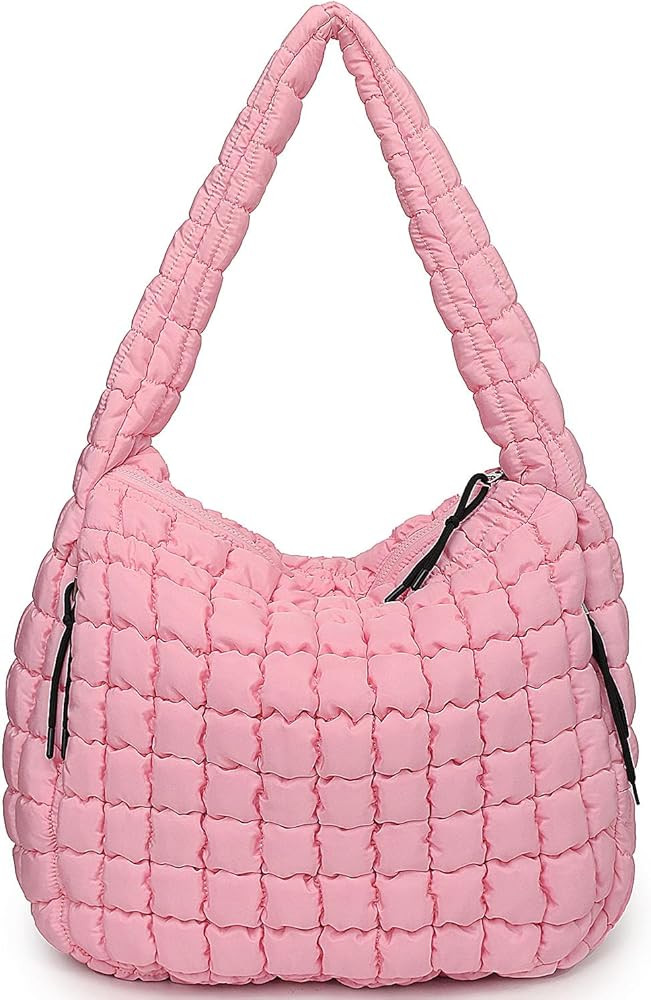 Puffer Tote Bag, Large Quilted Puffer Bag, Lightweight Puffy Quilted Hobo Bag, Soft Shoulder Bag ... | Amazon (CA)
