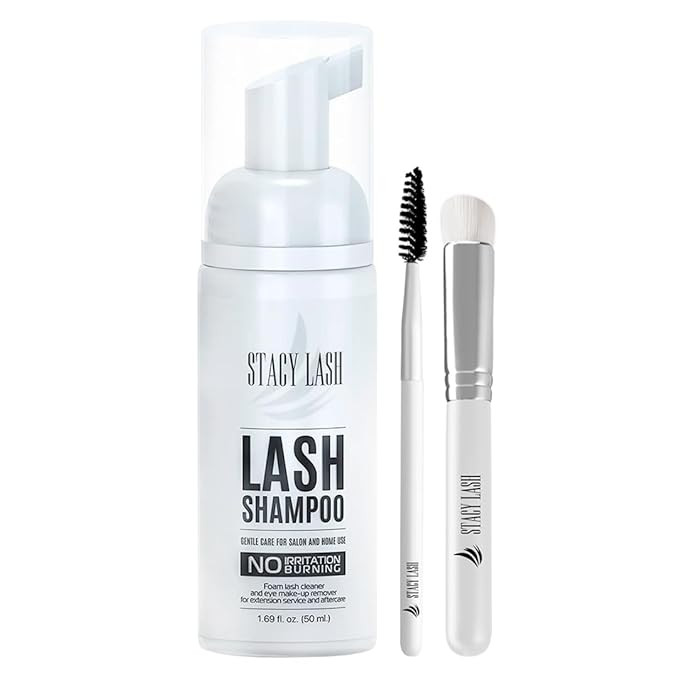 STACY LASH Eyelash Extension Shampoo + Brush / 1.69 fl.oz / 50ml / Eyelid Foaming Cleanser/Wash f... | Amazon (US)