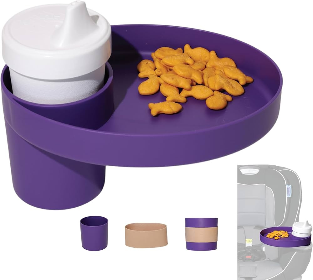 Travel Tray Oval USA Made Extend Your Current Cup Holder to Hold Your Cup Plus A Tray for Snacks,... | Amazon (US)