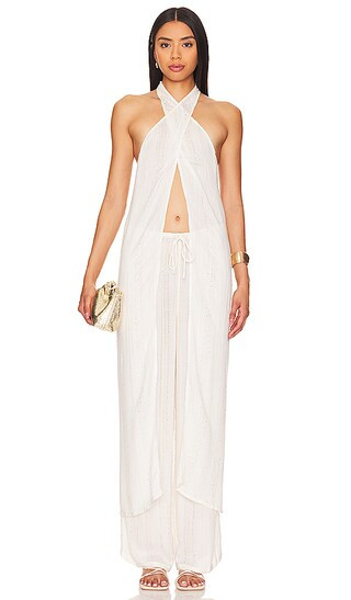 Cyrus Cover Up Top in Cream | Revolve Clothing (Global)