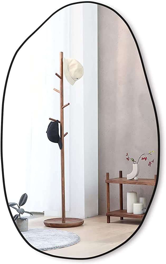 RACHMADES 33.5×20.5 inches Irregular Wall , Asymmetrical , Large Vanity Mirror for Wall Decorati... | Amazon (US)