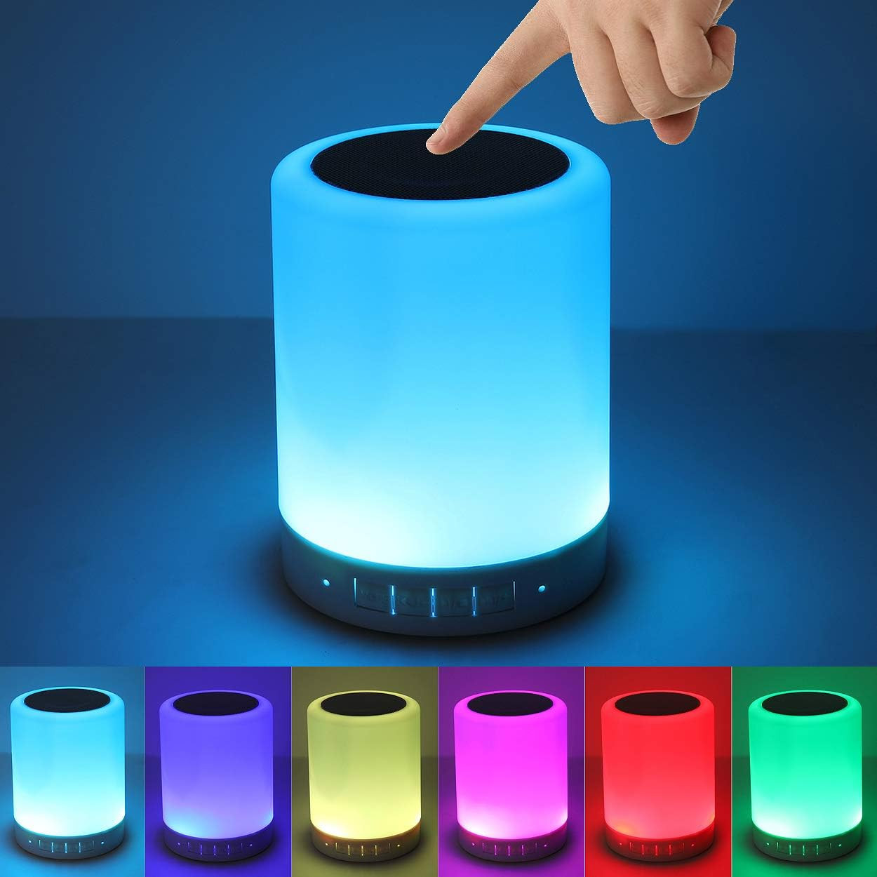 KPR Night Light Bluetooth Speaker, Portable Wireless Bluetooth Speakers, Touch Control Bedside Ta... | Amazon (US)