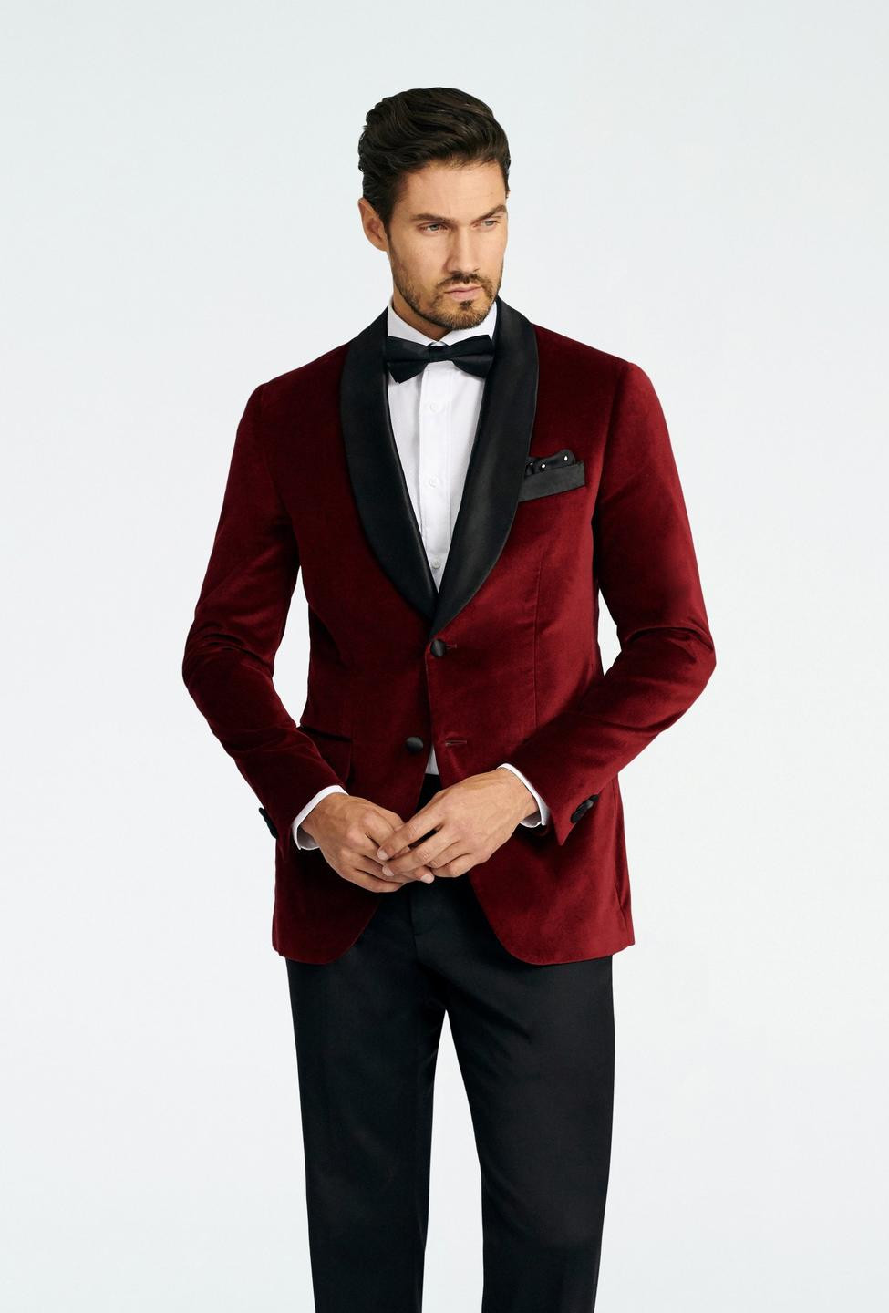 Harford Velvet Burgundy Dinner Jacket | Indochino