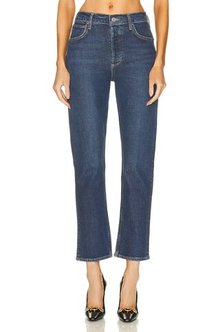 AGOLDE Riley Long in Denim-Dark | FWRD 