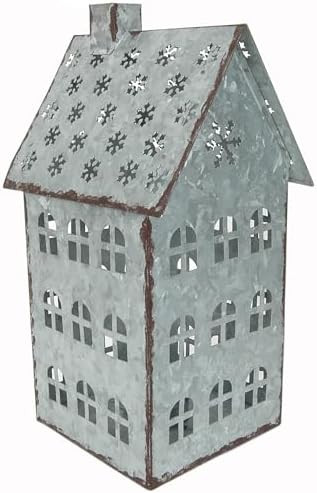 Tabletop Farmhouse Decor, Tin Houses, Christmas Display Village House 11 Inch Height X 6.25 Inch ... | Amazon (US)