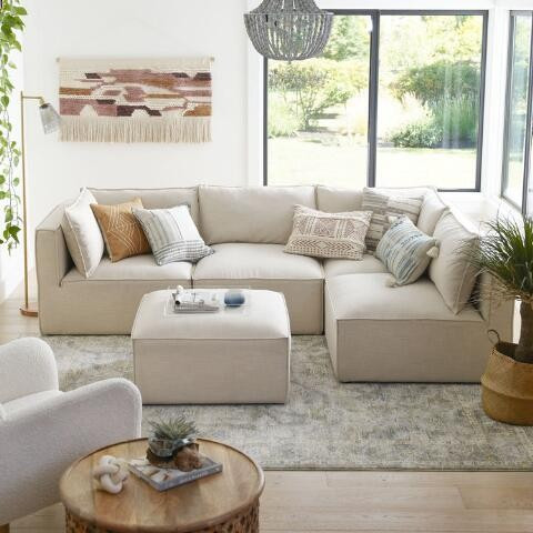 Oatmeal Tyson 4 Piece Modular Sofa | World Market