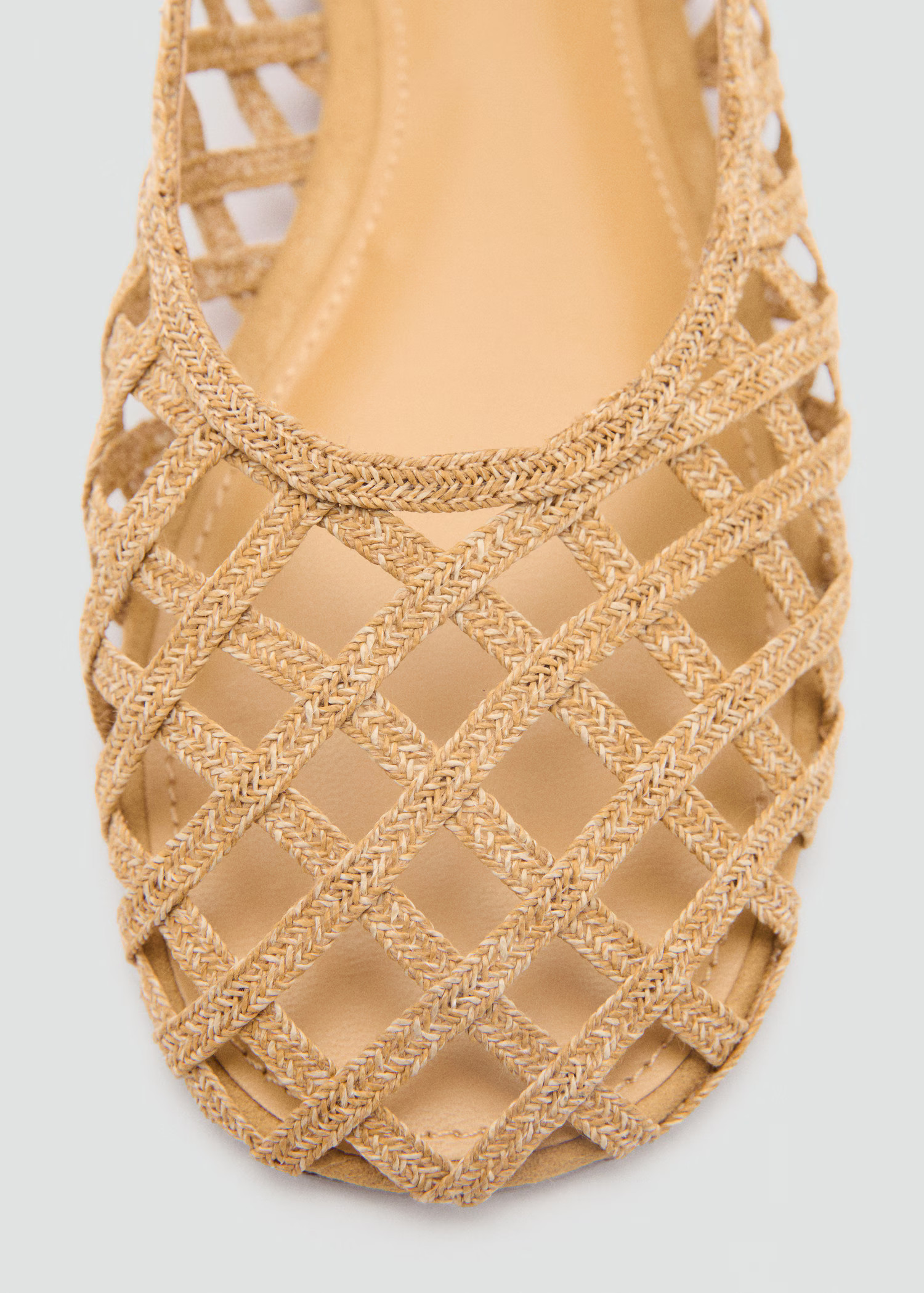 Natural fibre ballerina flats - Women | MANGO United Kingdom | MANGO (UK)
