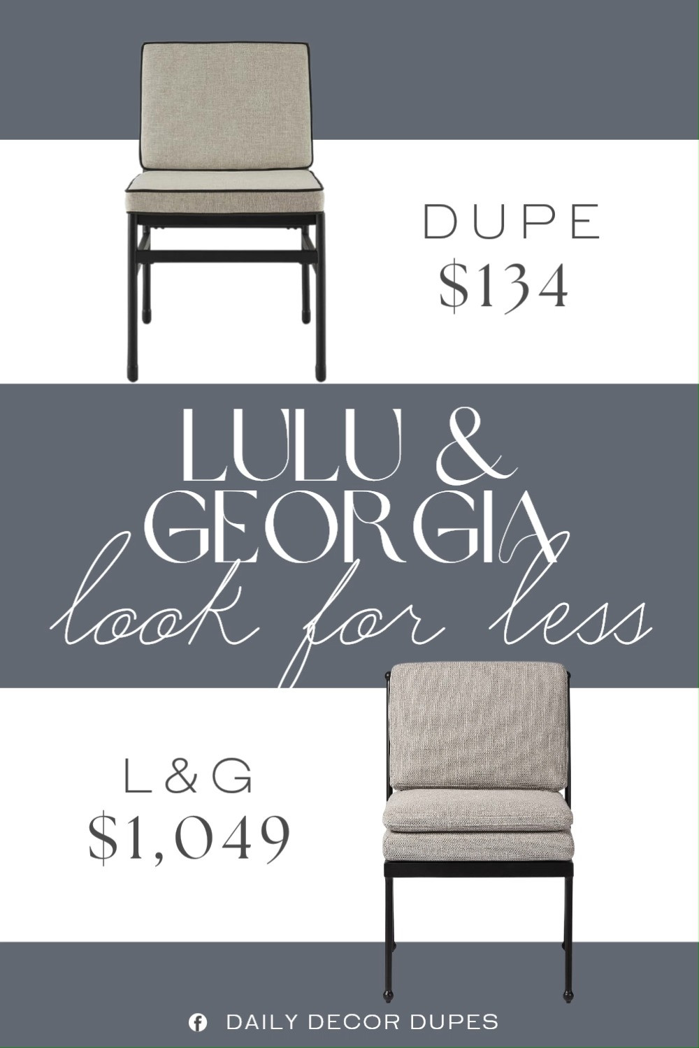 Inspired by Lulu & Georgia Outdoor Dining Chair. Modern Patio Dining Chair. Neutral Outdoor Dining Chair. Chic Patio Seating. Contemporary Patio Side Chair. Upholstered Outdoor Dining Chair. Outdoor Cushioned Dining Chair. 

Home more affordable option find copy cat similar look for less budget friendly affordable cheap cheaper beautiful pretty. Clearance sale coupon code discount code promo code luxury lookalike look a like Inspo inspiration inspired by idea ideas Love like these? I share multiple every day in my FB group.
#luluandgeorgiainspired #outdoordining #diningchair #patiochair #outdoorliving #upholsteredchair #furniturefinds #patioinspo #modernfurniture 

 #LTKHome