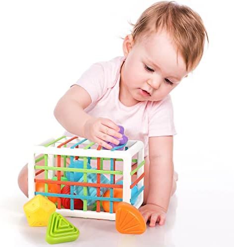 Shape Sorter Baby Toys 12-18 Months, Montessori Learning, Developmental Toys, Storage Cube Bin & ... | Amazon (US)