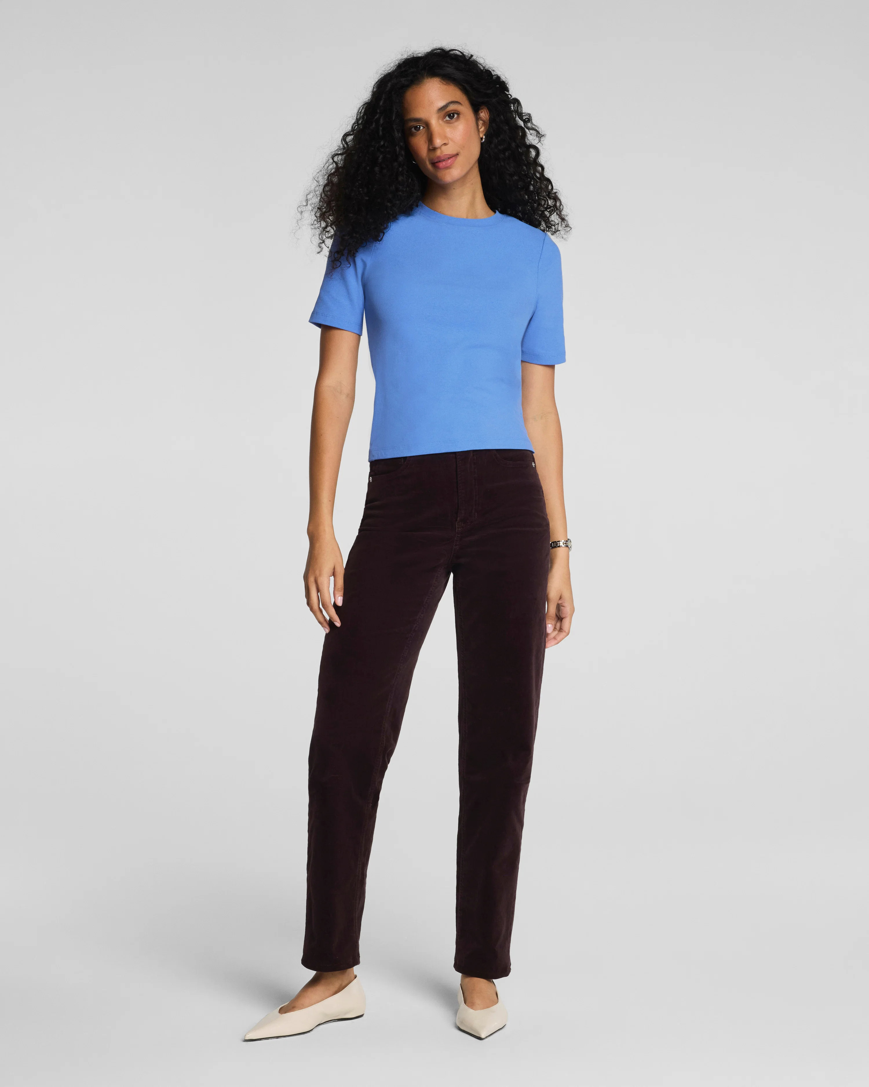 SPANX® Ribbed Knit Crewneck Tee | Spanx