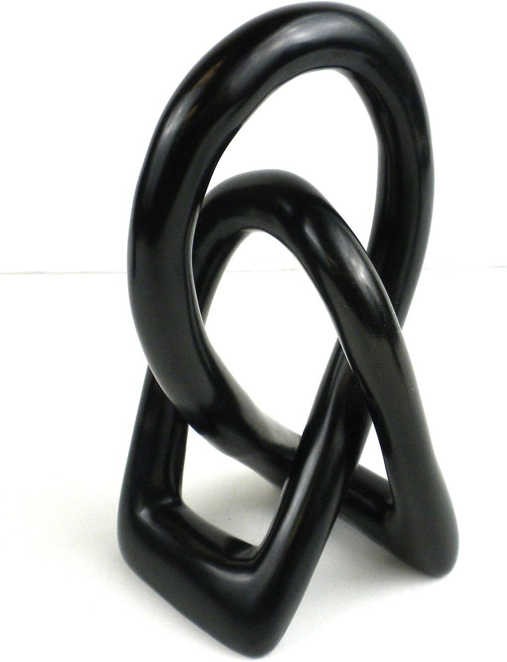 Natural Soapstone 6-inch Lover's Knot in Black | Amazon (US)