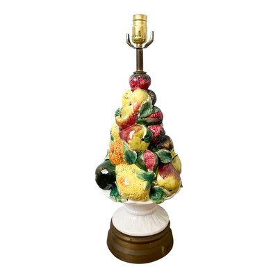 Mid-20th Century Italian Ceramic Fruit Topiary Lamp – Country French Style | eBay | eBay US