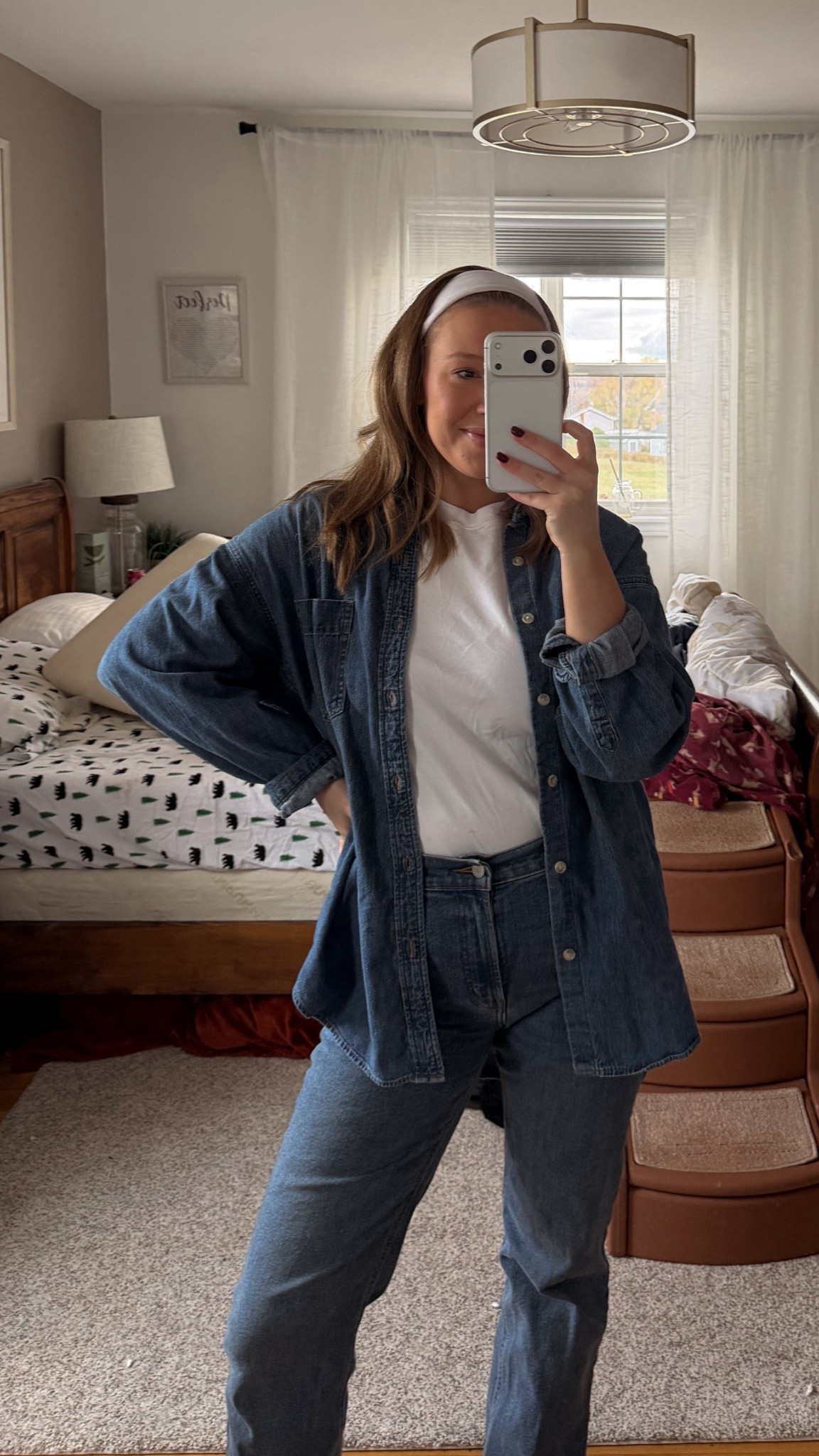 Easy mom outfit! Med in denim shirtt

#LTKcanada #LTKfamily #LTKfall