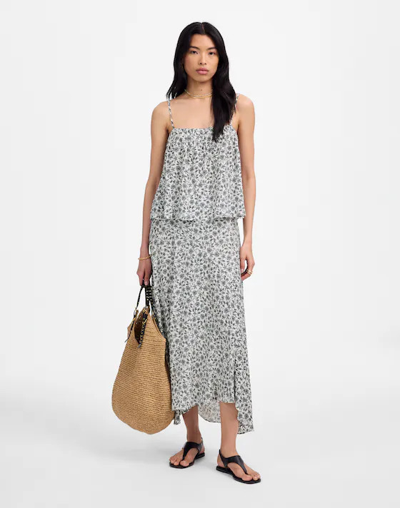 Flowy Squareneck Tank in Floral | Madewell